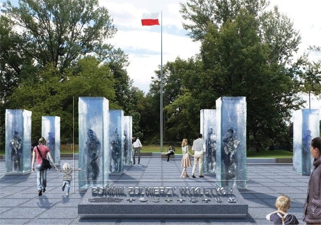 Tak ma wyglądać pomnik Żołnierzy Niezłomnych we Wrocławiu według zwycięskiego projektu.