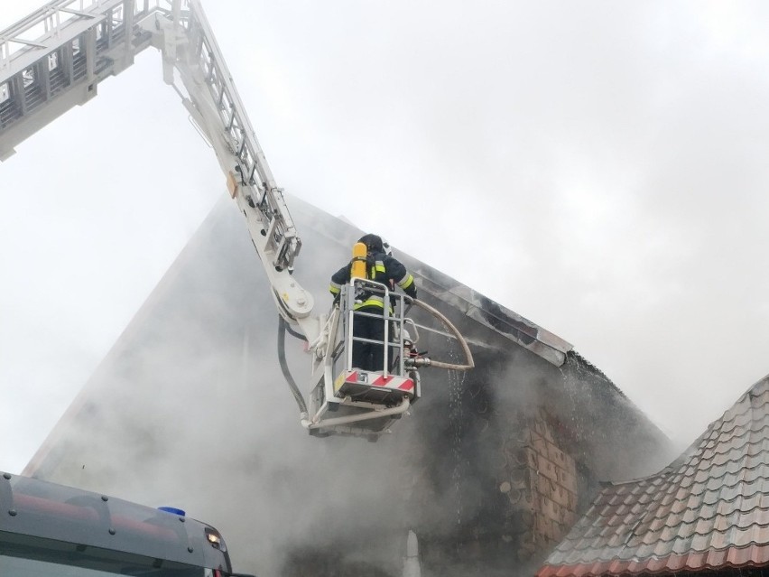 Pracowity dzień ostrowskich strażaków. Ugasili pożar dwóch domów, uratowali sarny