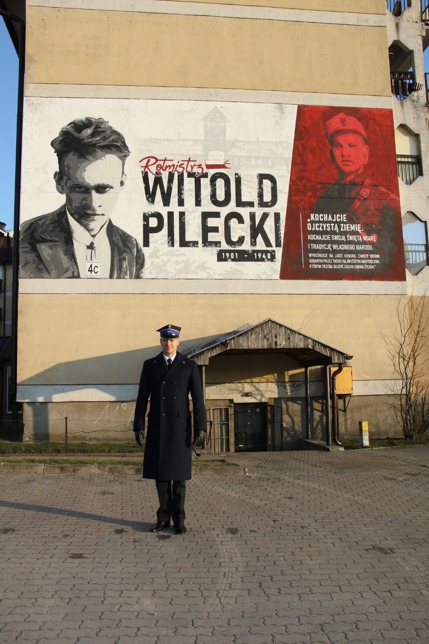 Siemiatycze. Rotmistrz Witold Pilecki na patriotycznym muralu