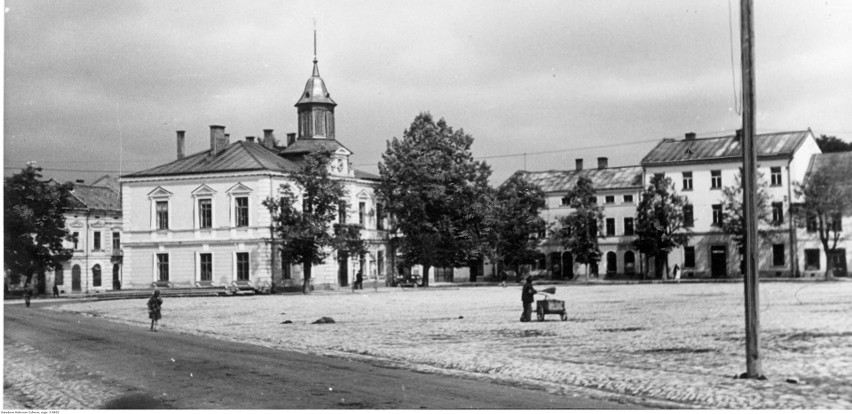 Nowy Targ, rynek z widocznym ratuszem, 1930