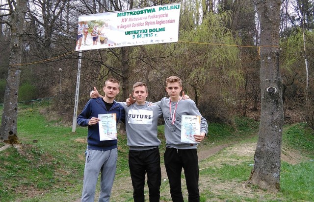 Na zdjęciu od lewej: Krystian Surma, Oskar Wychowaniec, Bartek Siadul. 