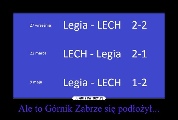 Lech Poznań mistrzem, Legia Warszawa wicemistrzem. Co na to...