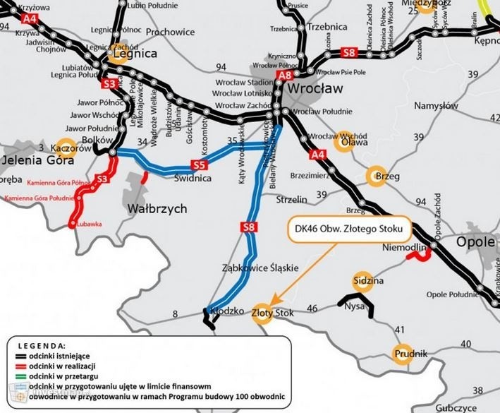 Obwodnica  Złotego Stoku powstanie do 2030 roku....