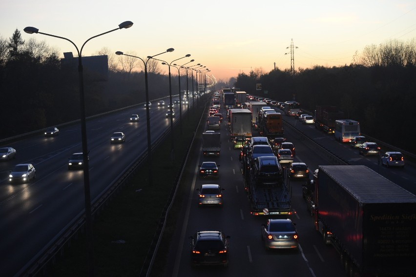 Korek  na S86 ciągnie się kilometrami od Katowic do Sosnowca