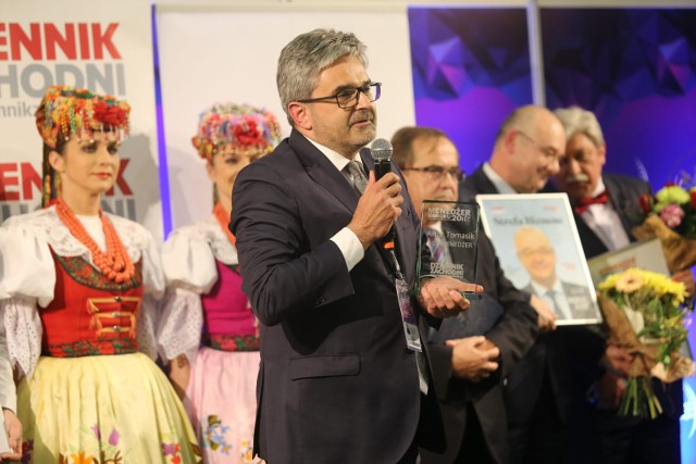 Gala Top Menedżer woj. śląskiego 2016 podczas EKG 2017: Prezes Górnośląskiego Towarzystwa Lotniczego SA Artur Tomasik.