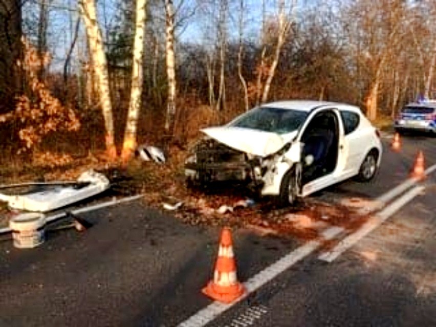 Wypadek na ulicy Śląskiej w Rybniku.