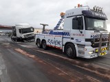 Wypadek na autostradzie A1 w Częstochowie. Przewrócona ciężarówka blokuje autostradę w kierunku Katowic