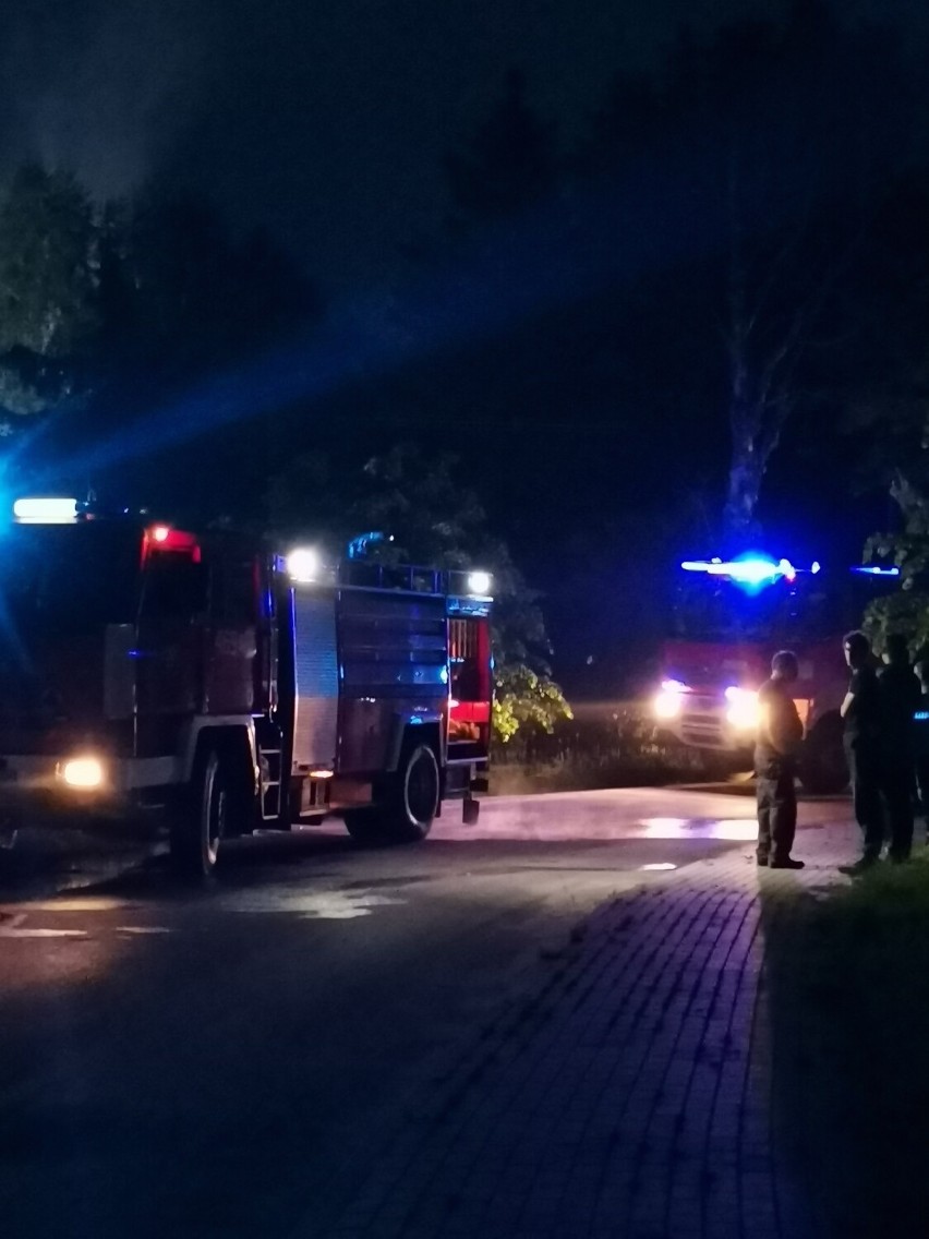 Pożar poddasza w gminie Prabuty