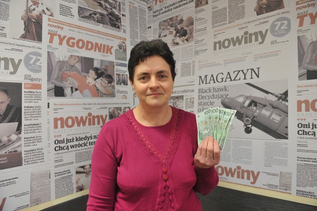 Maria Nogaj, nasza stała Czytelniczka, wygrała 500 zł w pierwszym losowaniu. Dla mieszkanki Bliznego była to kompletna niespodzianka.