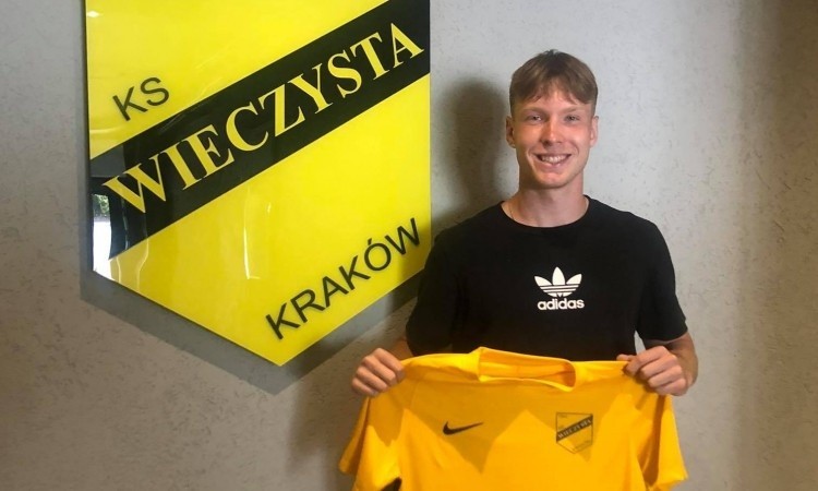 Dawid Linca już z klubową koszulką Wieczystej Kraków