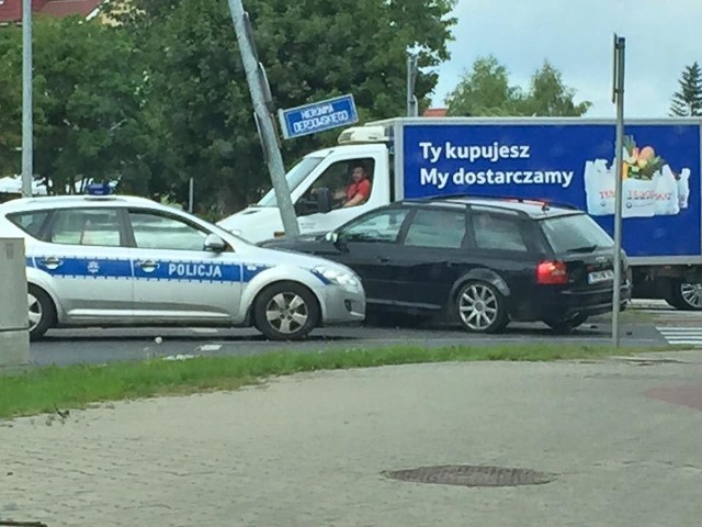 Kolizja na Ku Słońcu w Szczecinie.