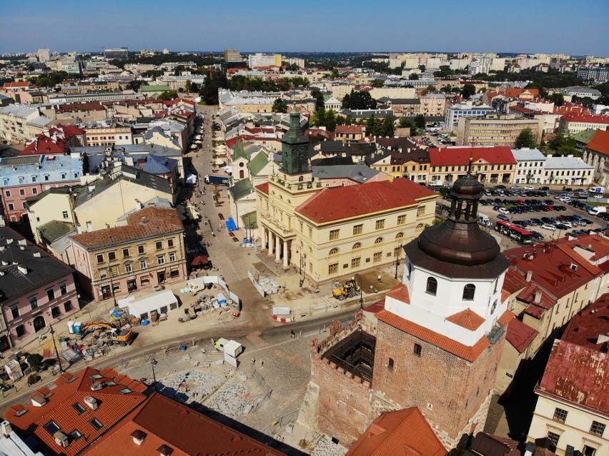 Remont deptaka w Lublinie. Jeszcze tydzień i ma być skończony (ZDJĘCIA Z DRONA) 