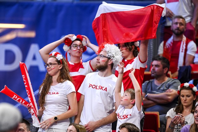 Kibice na meczu Polska - Słowenia w Ergo Arenie (10.07.2022)