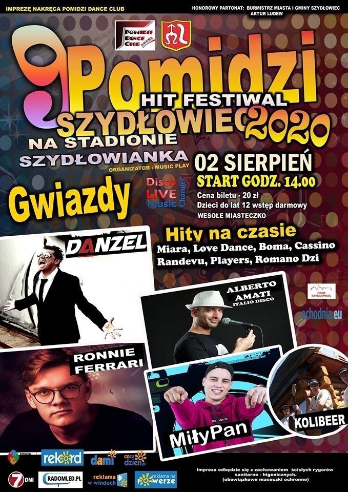 Szydłowiec. W niedzielę dziewiąta edycja Pomidzi Hit Festiwal. Wystąpią Danzel, Miły Pan i Ronnie Ferrrari