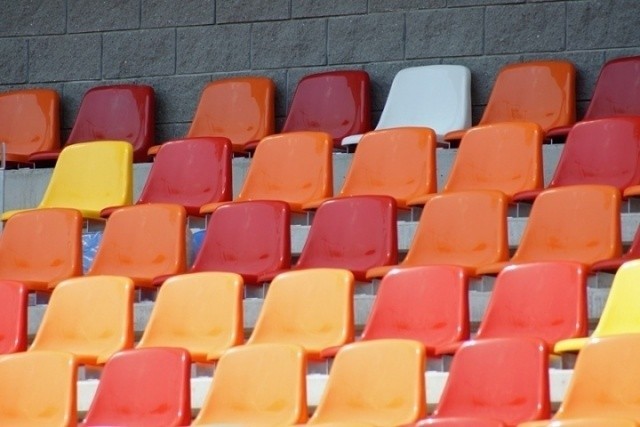Nowe krzesełka na Stadionie Miejskim w Bielsku-Białej