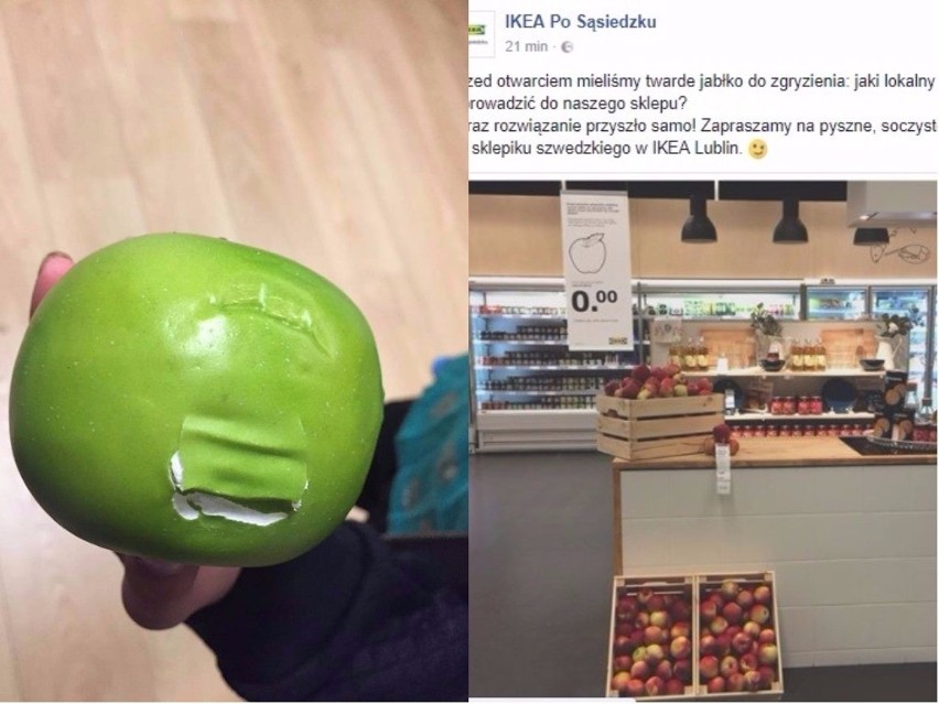 Pogryzione jabłka w IKEA Lublin. Sklep zareagował