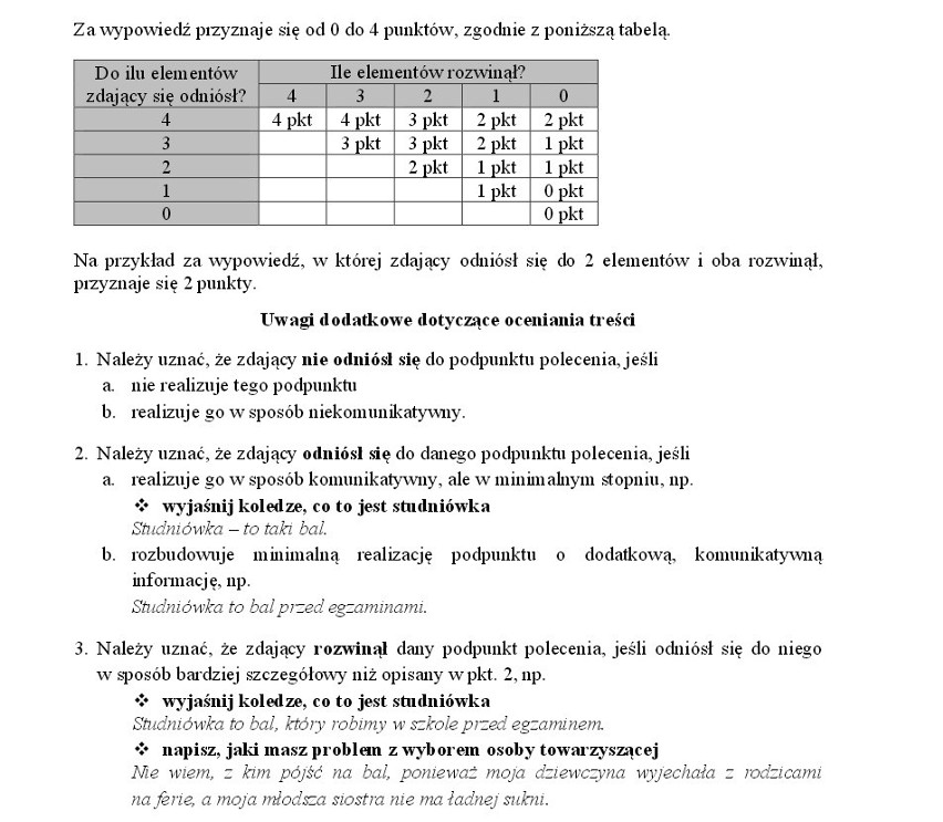 Próbna matura 2014 - język angielski podstawowy - klucz...