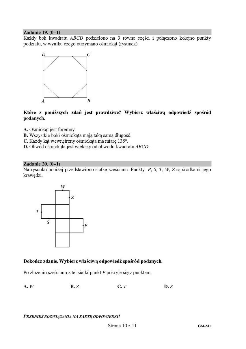 Egzamin gimnazjalny 2016. Matematyka [ODPOWIEDZI, ARKUSZ...