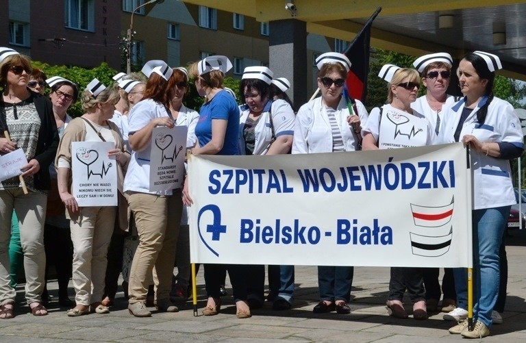 Akcja strajkowa w szpitalu psychiatrycznym w Bielsku-Białej