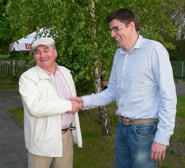 Tadeusz Kupidura (z lewej) i Robert Prygiel (obok) doszli do porozumienia w sprawie gry Prygla w barwach Jadaru Radom