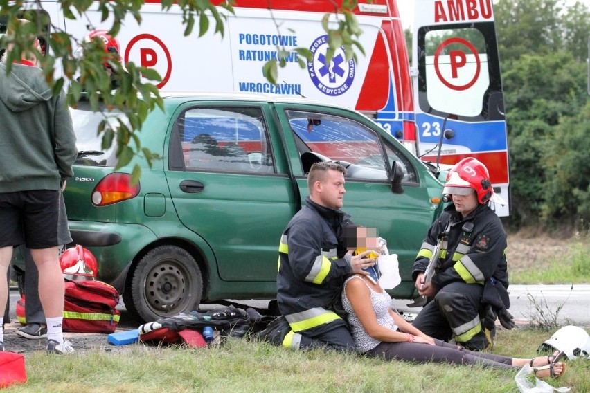 Wypadek w podwrocławskim Biestrzykowie - 12 sierpnia 2016