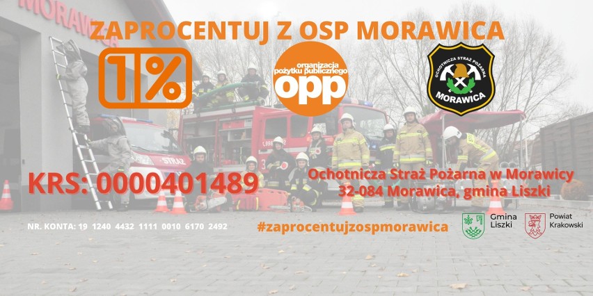 Strażacy z OSP Morawica zachęcają do wsparcia ich jednostki...