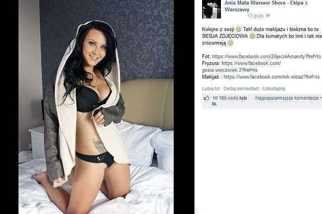 Ania Mała z "Warsaw Shore (fot. screen z Facebook.com)