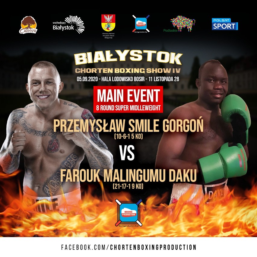 W sobotę gala boksu zawodowego Chorten Boxing Show IV. W walce wieczoru zobaczymy byłego mistrza Afryki i Przemysława Smile Gorgonia