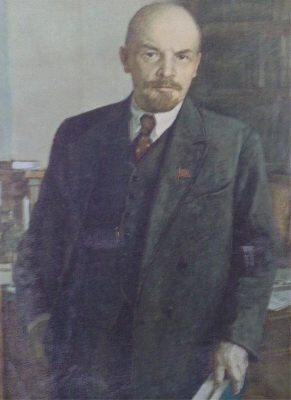 Lenin na obrazie znalezionym na śmietniku.