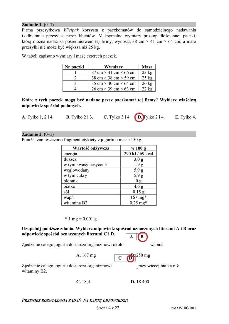 Egzamin gimnazjalny 2019 MATEMATYKA odpowiedzi. Klucz odpowiedz z testu  ósmoklasisty. Arkusze CKE, przecieki, rozwiązania | Kurier Poranny