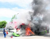 Pożar autobusu na al. Spółdzielczości Pracy: To była awaria układu paliwowego