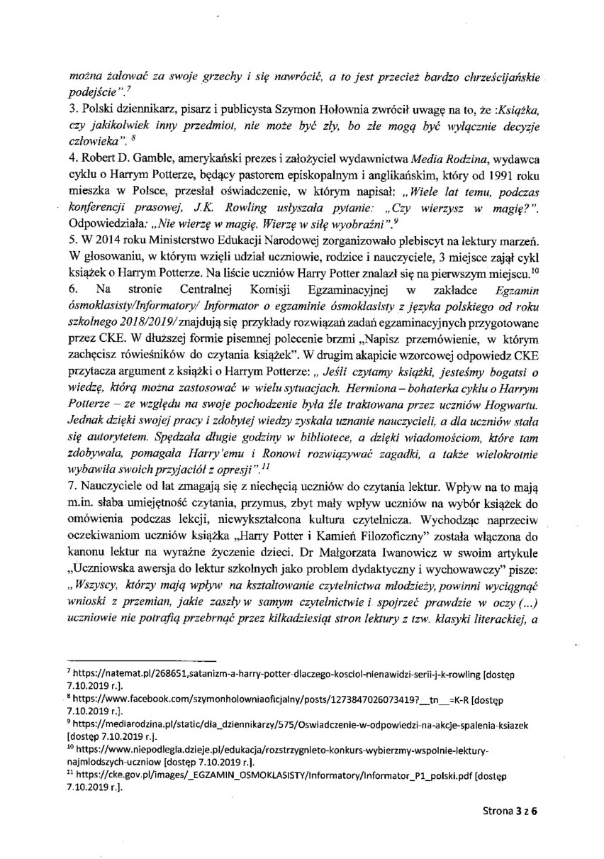 "Harry Potter" wycofany z listy lektur w szkole w Lisowie. Rodzice byli zaniepokojeni "praktykami okultystycznymi i satanistycznymi"