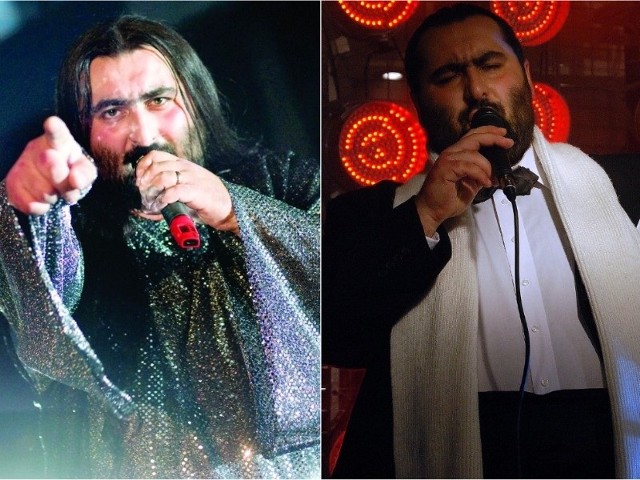 Adam Asanow jako Demis Roussos i Luciano Pavarotti.