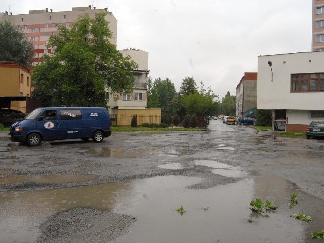 Tak wygląda droga w centrum Rzeszowa.