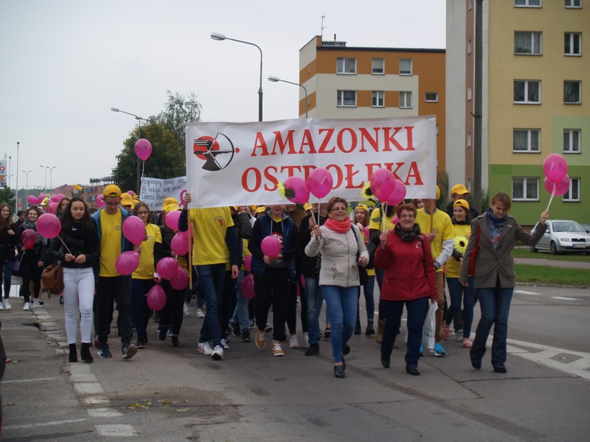 Marsz Różowej Wstążki w Ostrołęce [ZDJĘCIA, WIDEO]