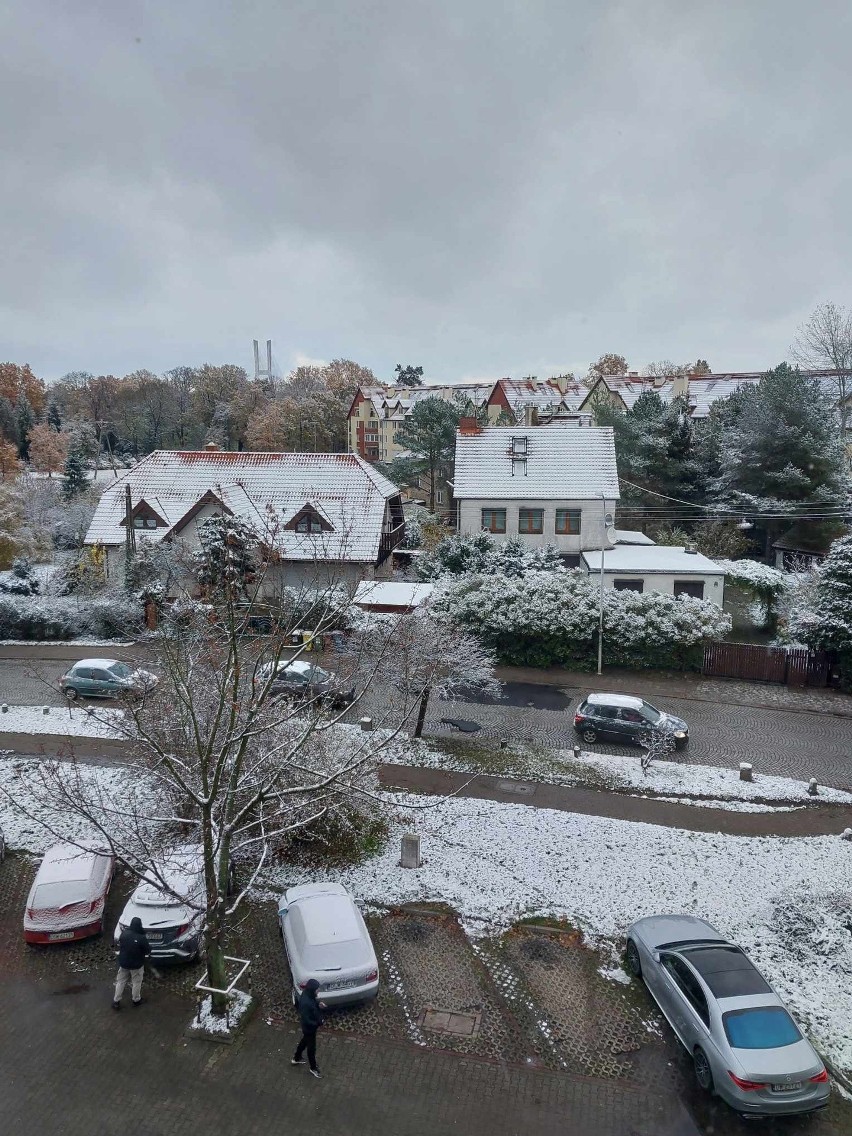 Śnieg na wrocławskich Maślicach