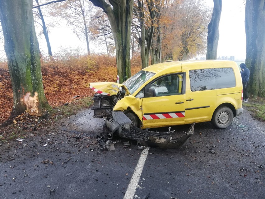 Wypadek na trasie Polanów Koszalin DW 206 pomiędzy...