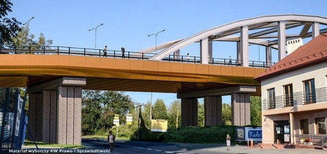 Taką koncepcję wiaduktu prezentował Wojciech Buczak, kandydat PiS na prezydenta miasta.