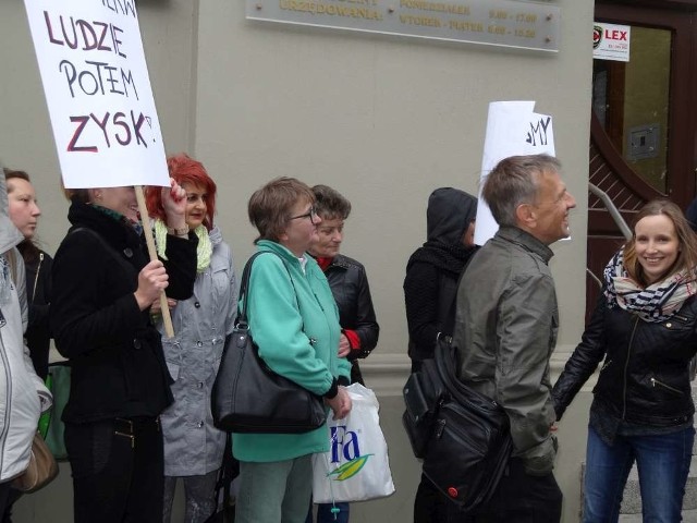 Protest pracowników restauracji Meridian