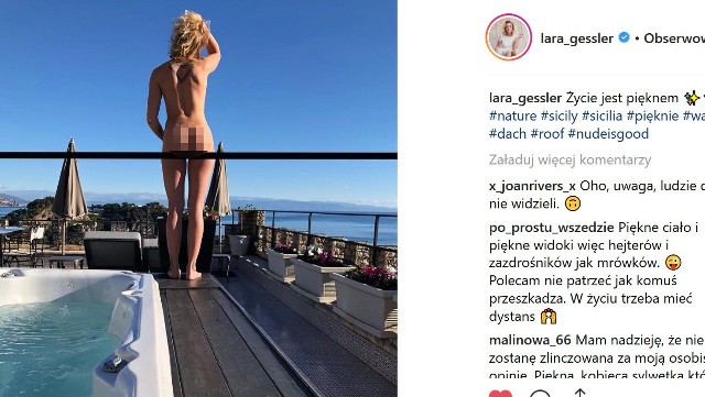 Lara Gessler, córka słynnej restauratorki Magdy Gessler wstawiła na Instagramie odważne zdjęcie. Pozuje na nim bez ubrania pokazując swoje nagie ciało. Pod zdjęciem zebrało się wiele komentarzy. Głos zabrała też mama...Czytaj dalej i zobacz zdjęcia ➤➤