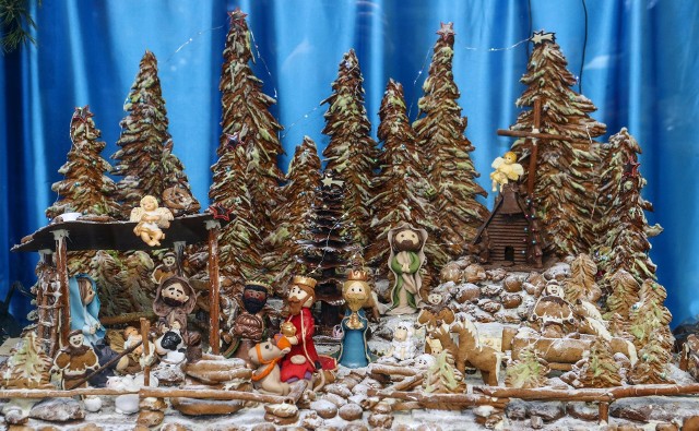 Niesamowita szopka bożonarodzeniowa ze słodkości powstała w cukierni Orłowski i Rak.