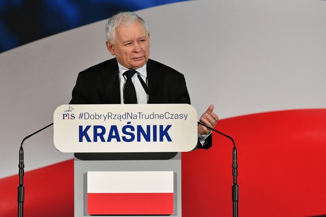 Prezes PiS Jarosław Kaczyński odwiedził w niedzielę Kraśnik.