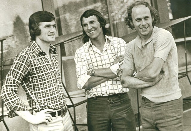 Od lewej: Włodzimierz Lubański, Henryk Kasperczak i Grzegorz Lato