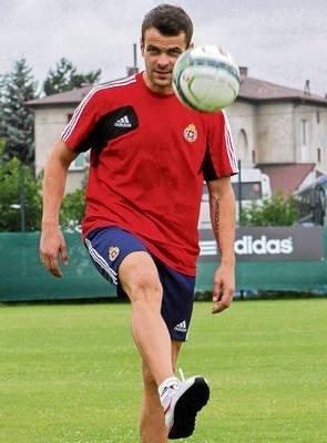Paweł Brożek wczoraj podpisał kontrakt i pierwszy raz trenował z Wisłą Fot. Anna Kaczmarz