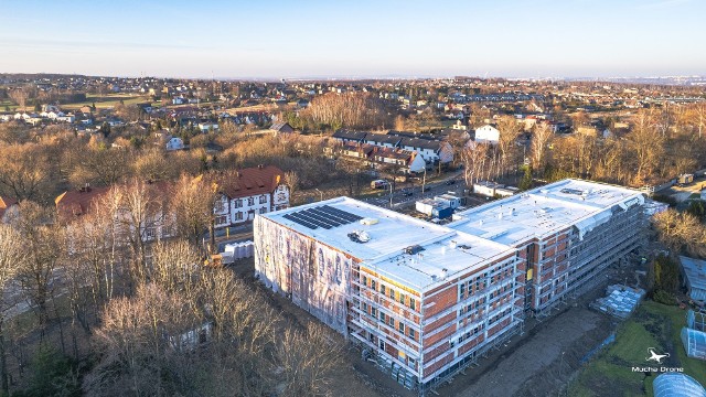 Budowa nowej szkoły w Mysłowicach (styczeń 2024)
