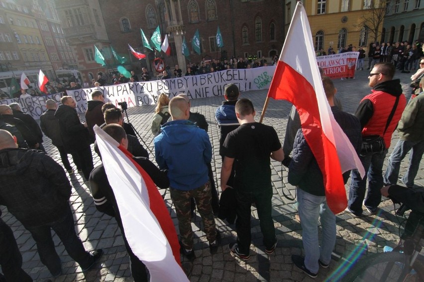 Protest we wrocławskim Rynku