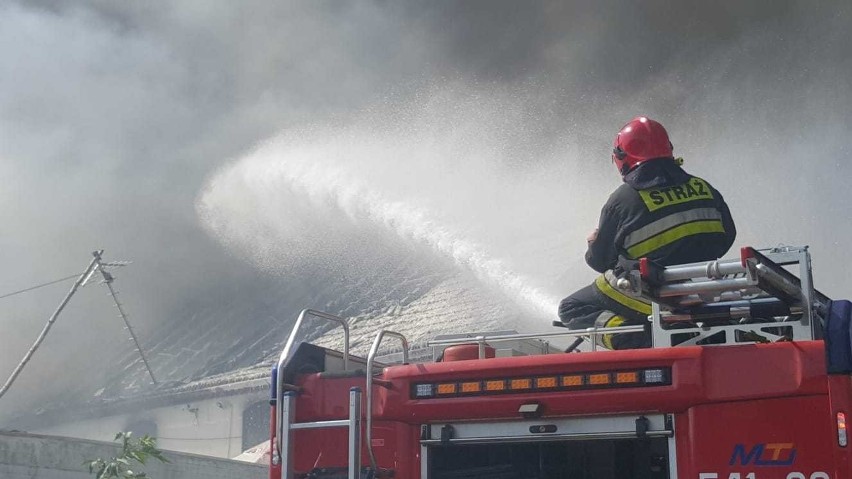 Pożar stacji demontażu pojazdów w Sulikowie. Dwie osoby poparzone [wideo, zdjęcia] 