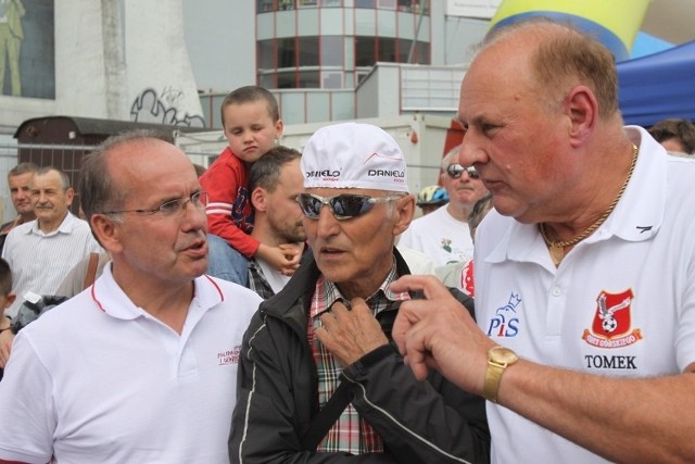 Gwiazdy na Wyścigu Solidarności i Olimpijczyków: Mieczysław Nowicki, Jan Kudra, Jan Tomaszewski