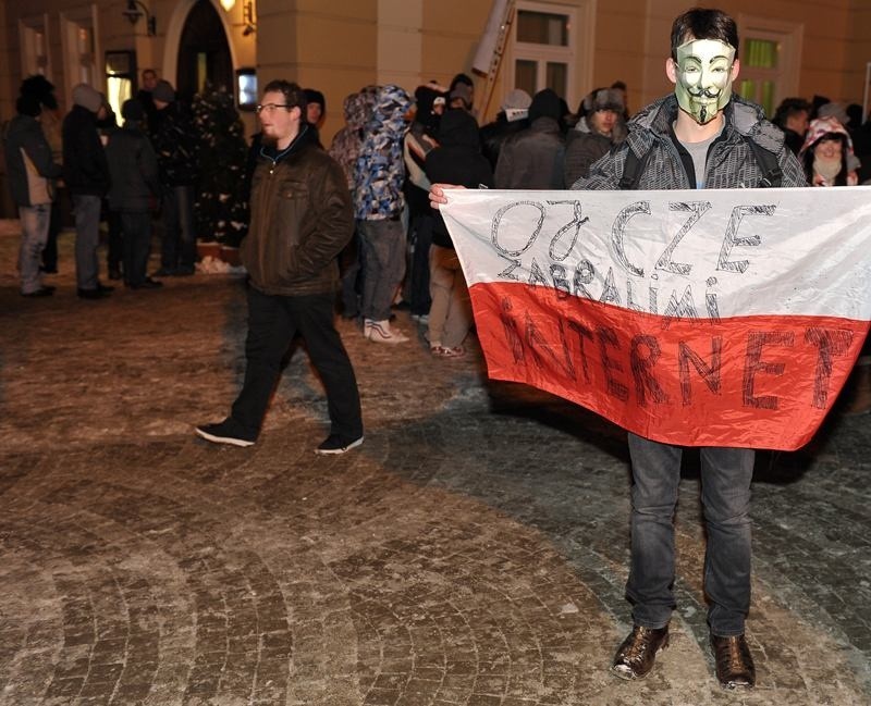 Protest przeciwko ACTA w Przemyślu...