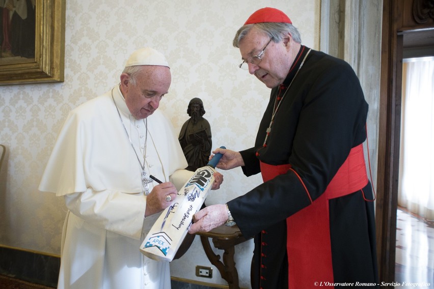 Kardynał George Pell i papież Franciszek